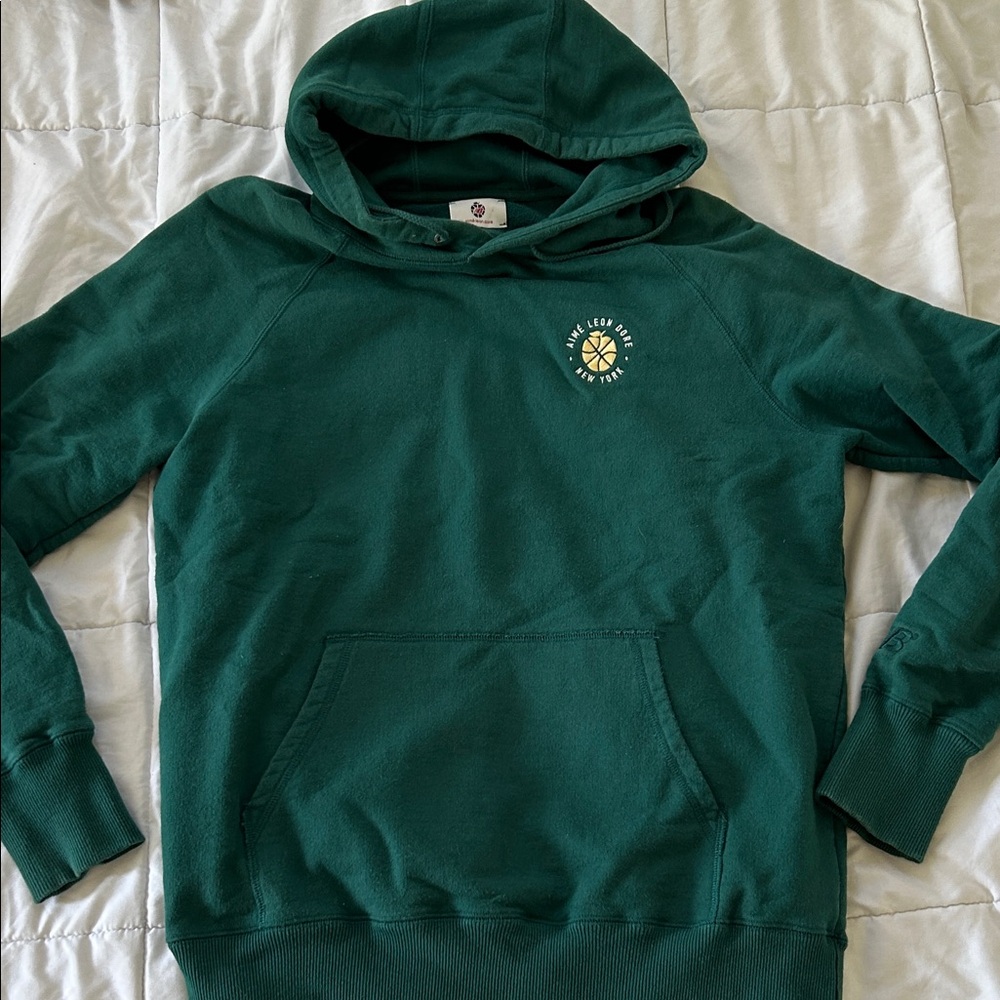 Aime Leon Dore Forest Green Pullover Hoodie with Small Chest Logo